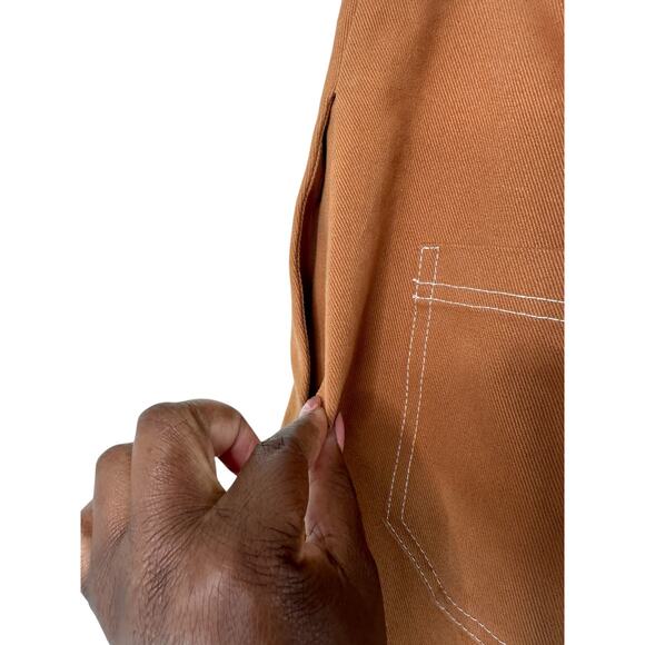 OhSevenDays Brown Copper High Waisted Pick Pocket Wide Leg Trousers Size XL - Picture 10 of 16